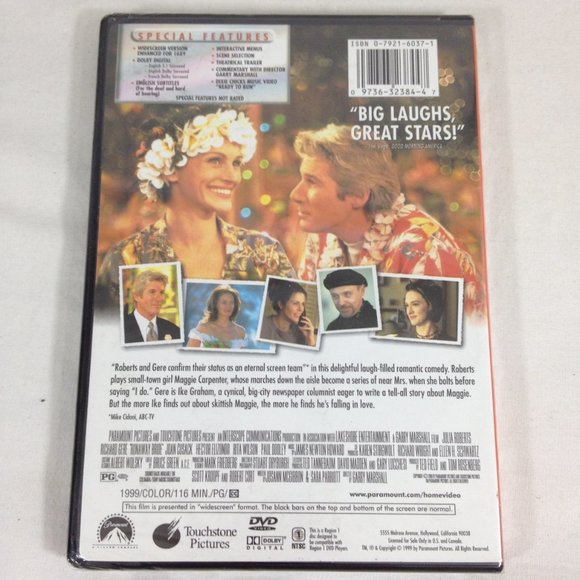 Runaway Bride - 1999 - Widescreen - Julia Roberts - DVD - NEW. - Picture 2 of 3